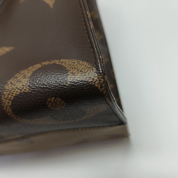 Authenticated pre-owned  ONTHEGO MM Monogram Coated Canvas Brown - Tote Bag at Looply