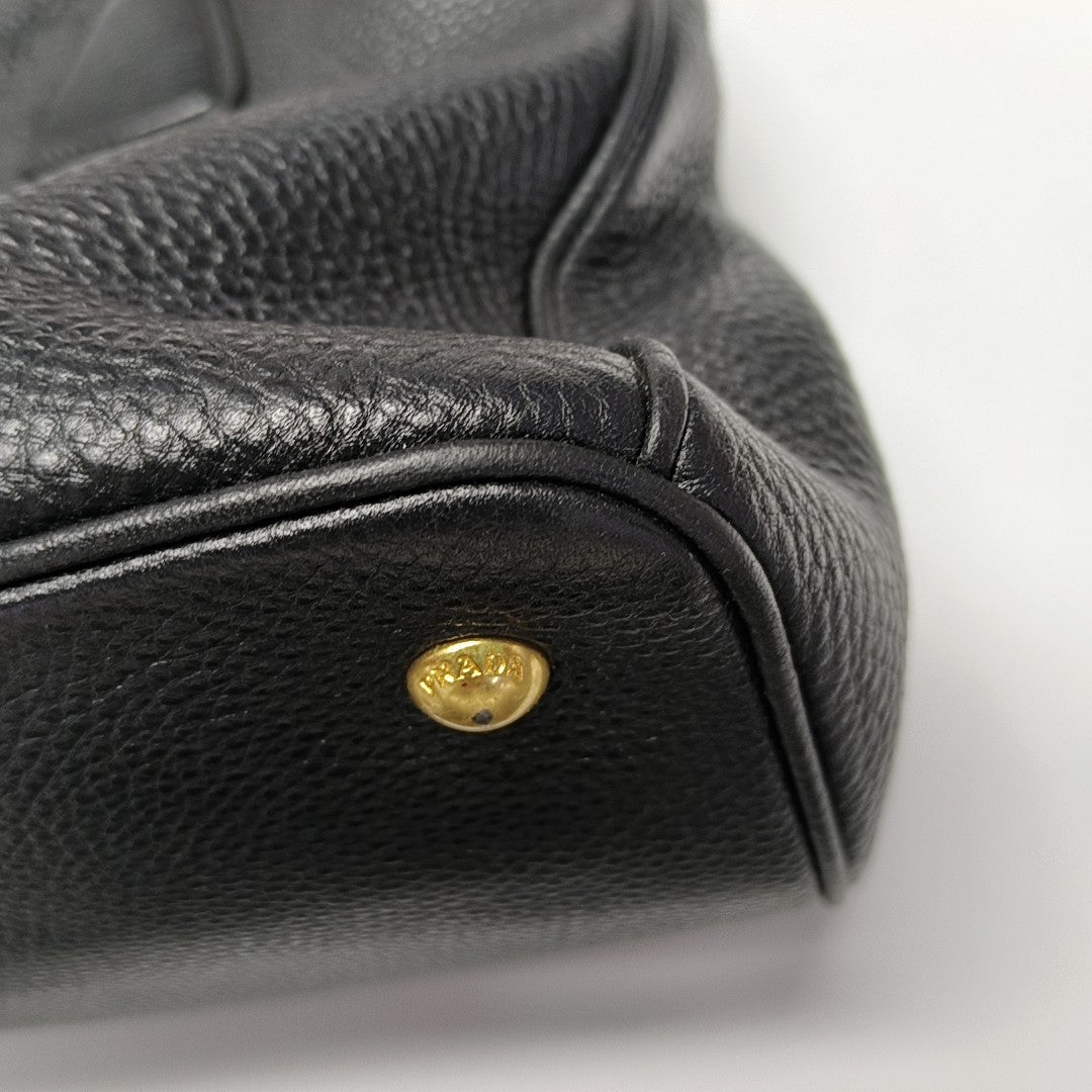 Calfskin Shoulder Bag Black
