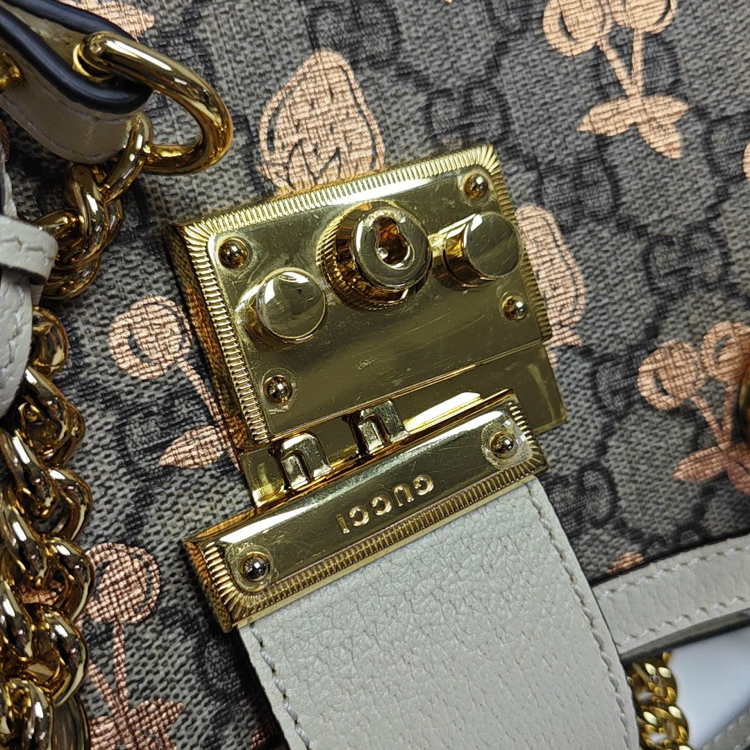 Padlock Small Coated Canvas Beige