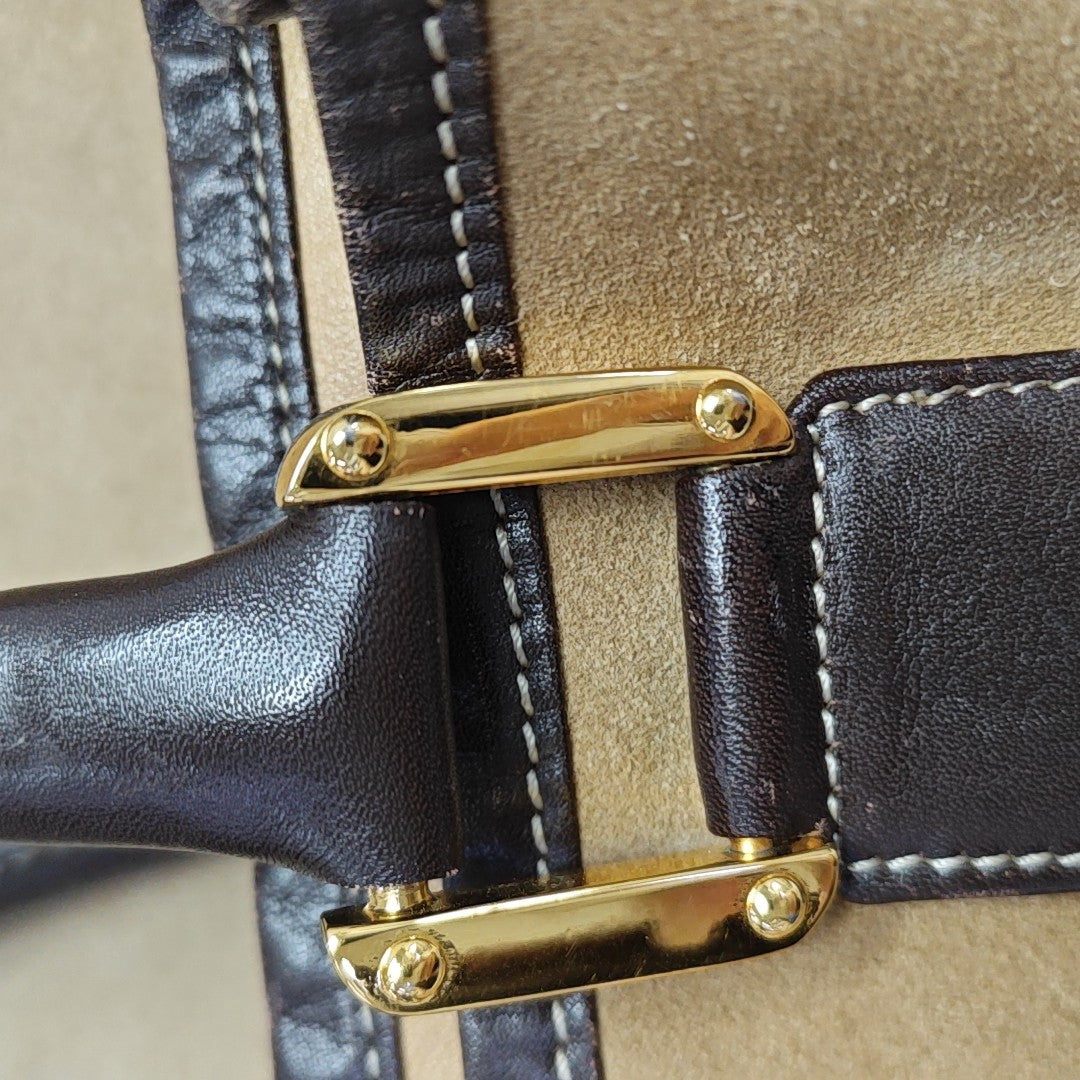 Suede Tote Bag Brown