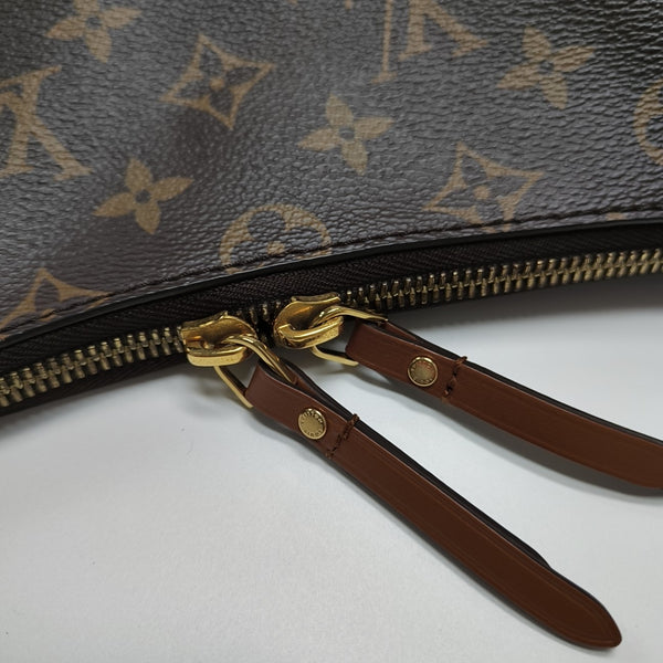 LOOP HOBO Monogram Coated Canvas Brown