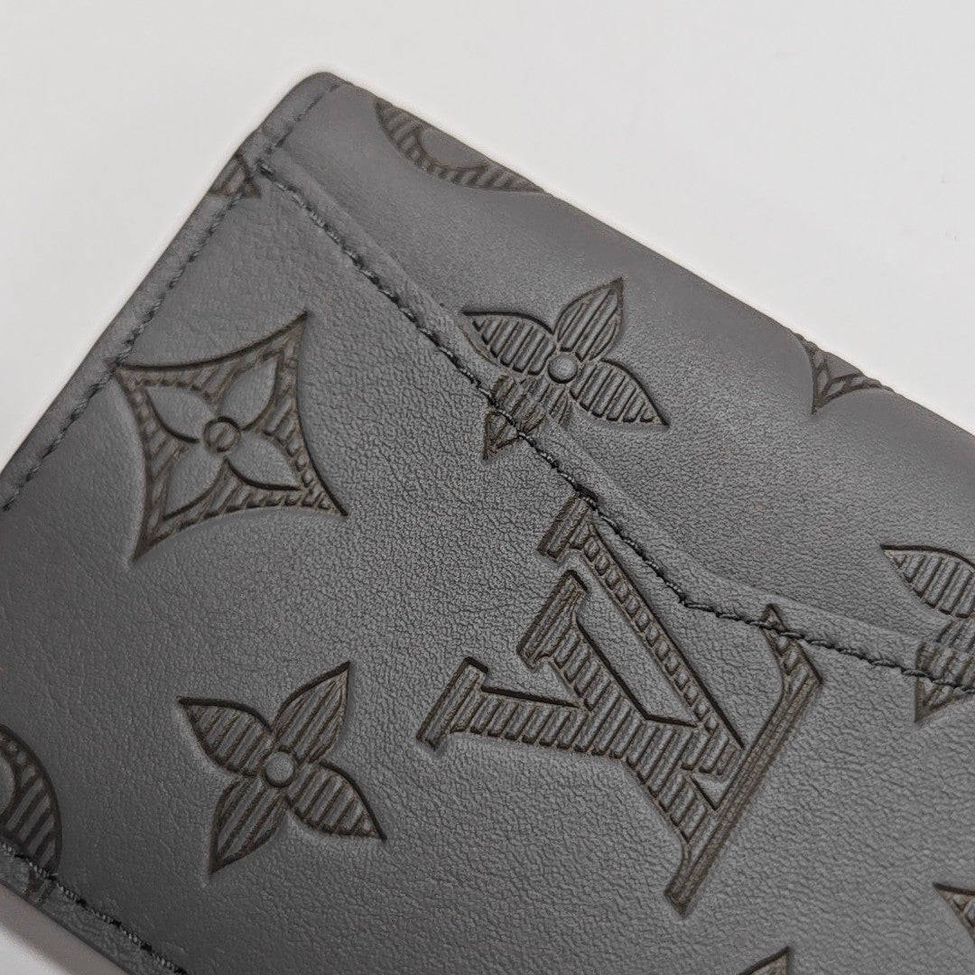SLENDER Monogram Calfskin Gray Card Holder