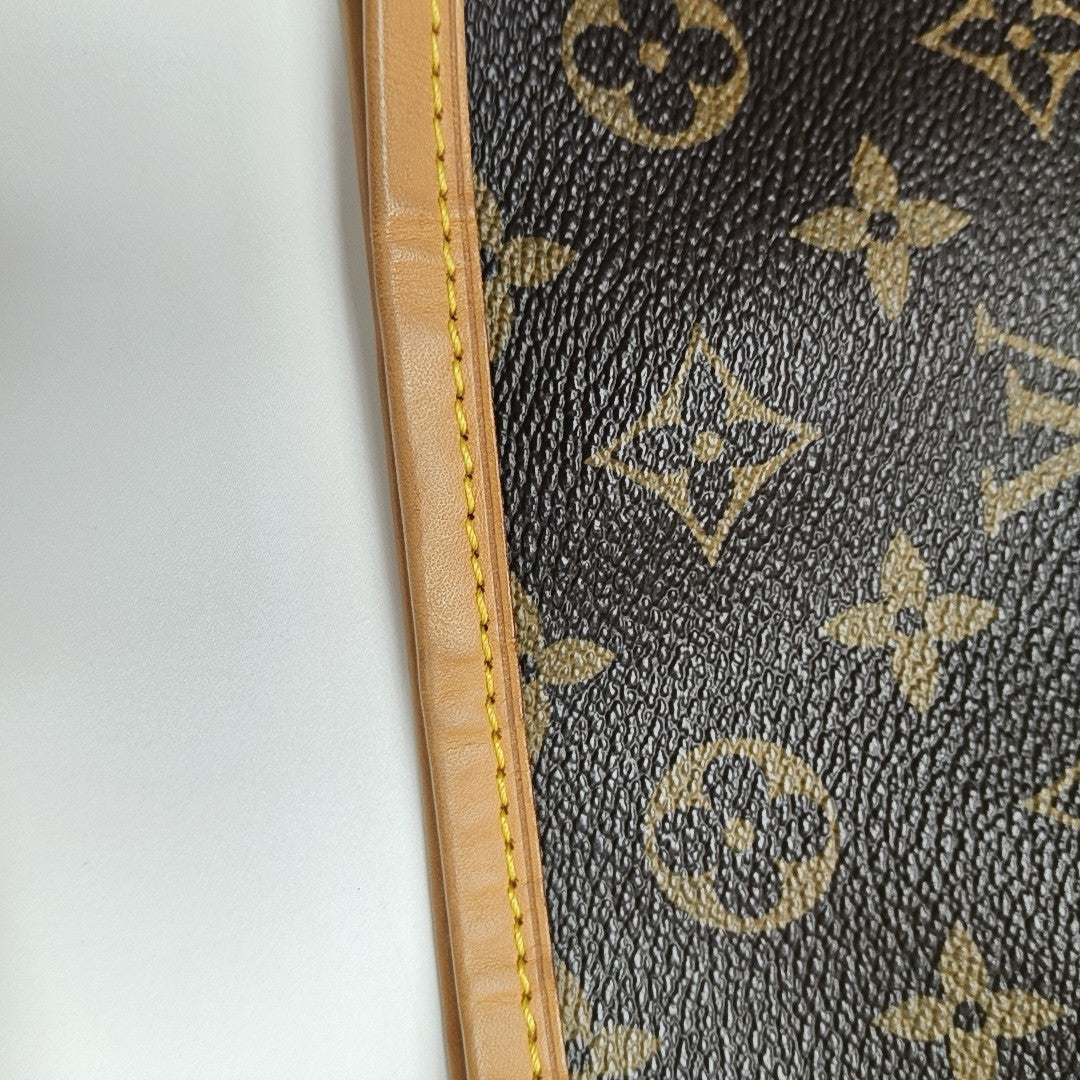 Monogram Coated Canvas Top Handle Bag Brown