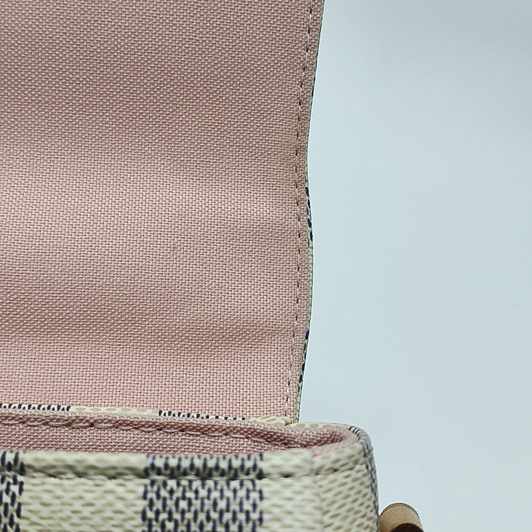 CROISETTE Damier Azur Coated Canvas White