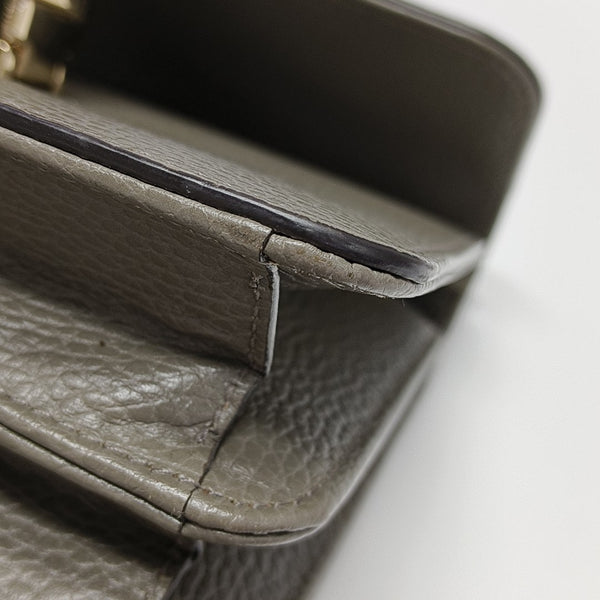 Interlocking G Small Calfskin Gray