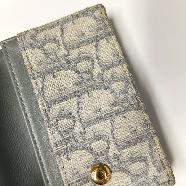 Authenticated pre-owned  Saddle Oblique Canvas Gray Wallet - Wallet at Looply