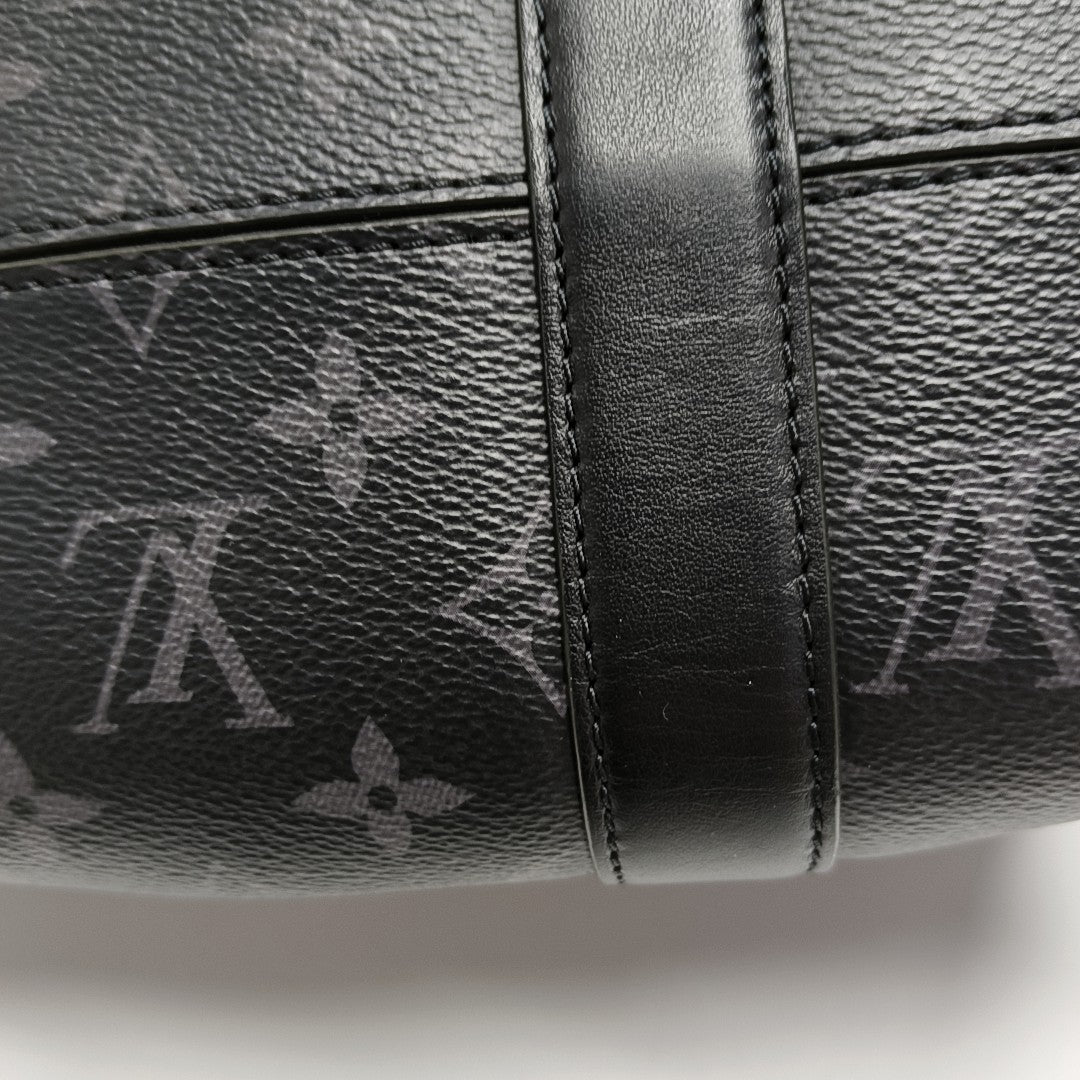 KEEPALL Monogram Coated Canvas Black