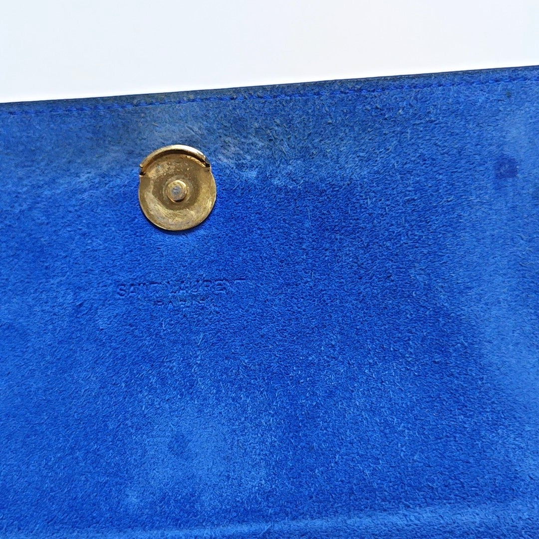 Authenticated pre-owned  KATE Mini Calfskin Blue - Shoulder Bag at Looply