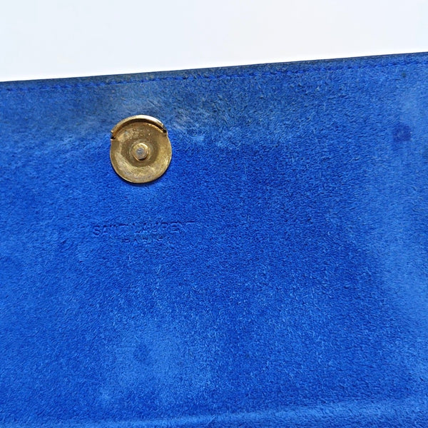 Authenticated pre-owned  KATE Mini Calfskin Blue - Shoulder Bag at Looply