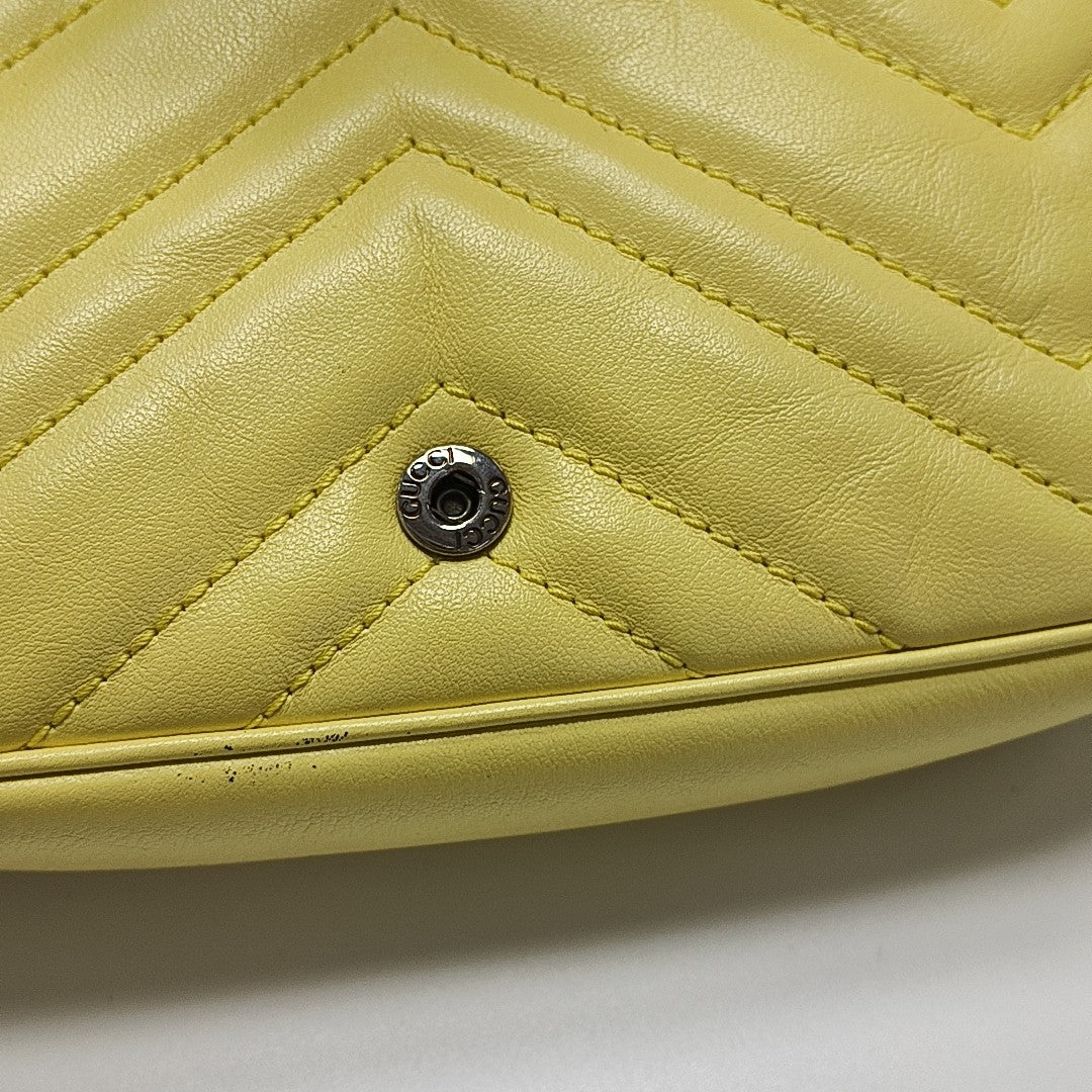 GG Marmont Mini Quilted Calfskin Yellow