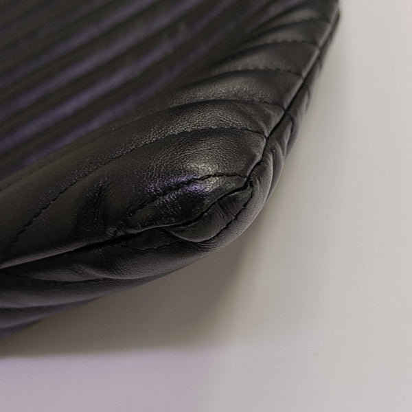 MONOGRAM Chevron Calfskin Black