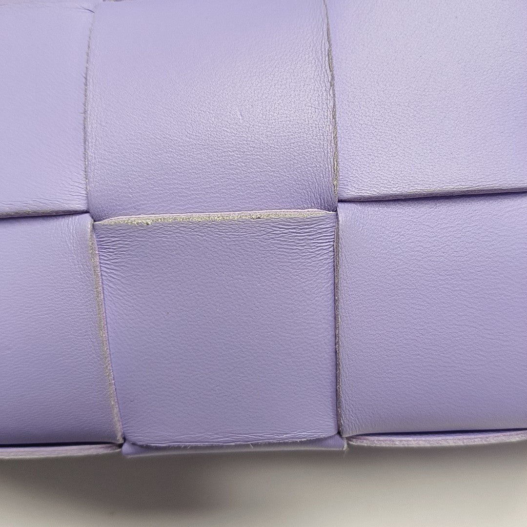Authenticated pre-owned  Intrecciato Small Lambskin Purple - Top Handle Bag at Looply