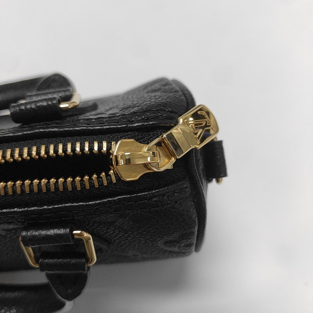 SPEEDY Nano Monogram Calfskin Black