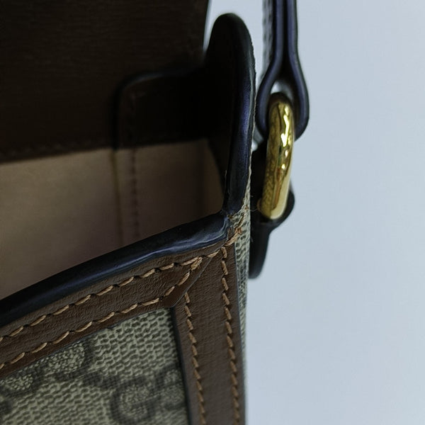 Horsebit 1955 Mini Monogram Coated Canvas Beige