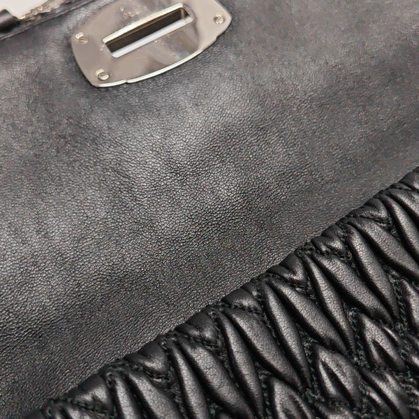 Quilted Lambskin Shoulder Bag Black