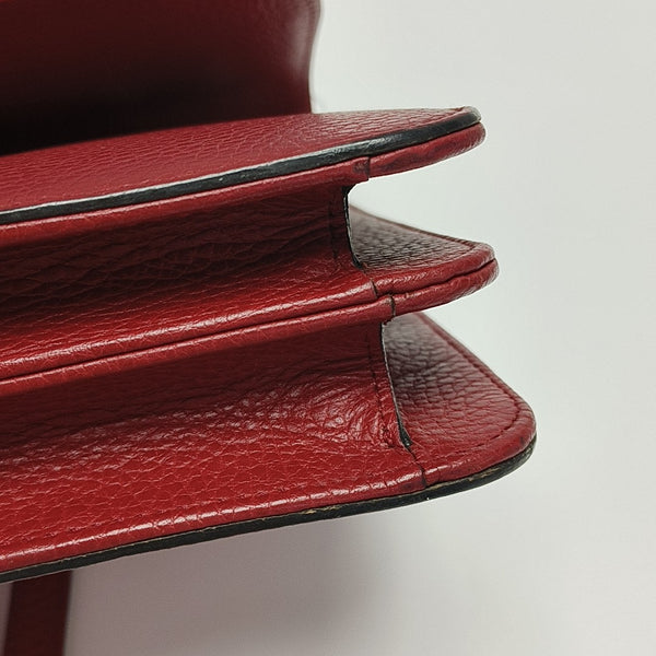 Interlocking G Large Calfskin Red