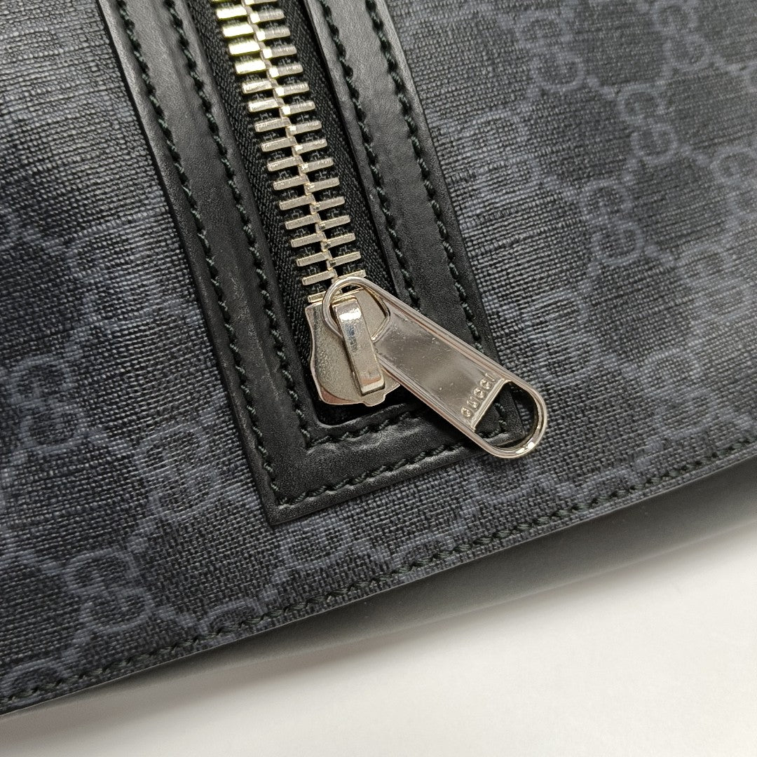 Monogram Coated Canvas Crossbody Bag Black