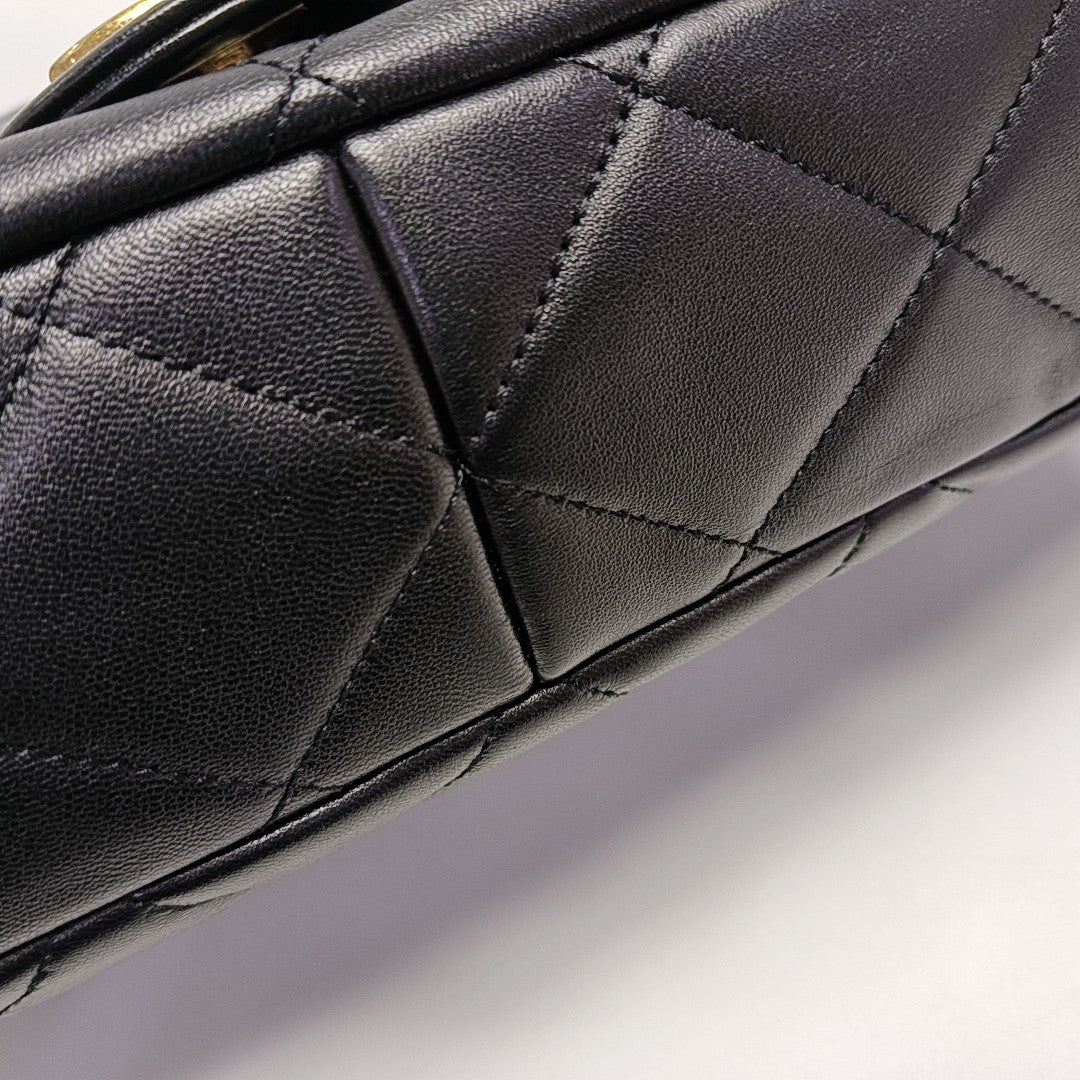 CC CROWN Quilted Lambskin Black