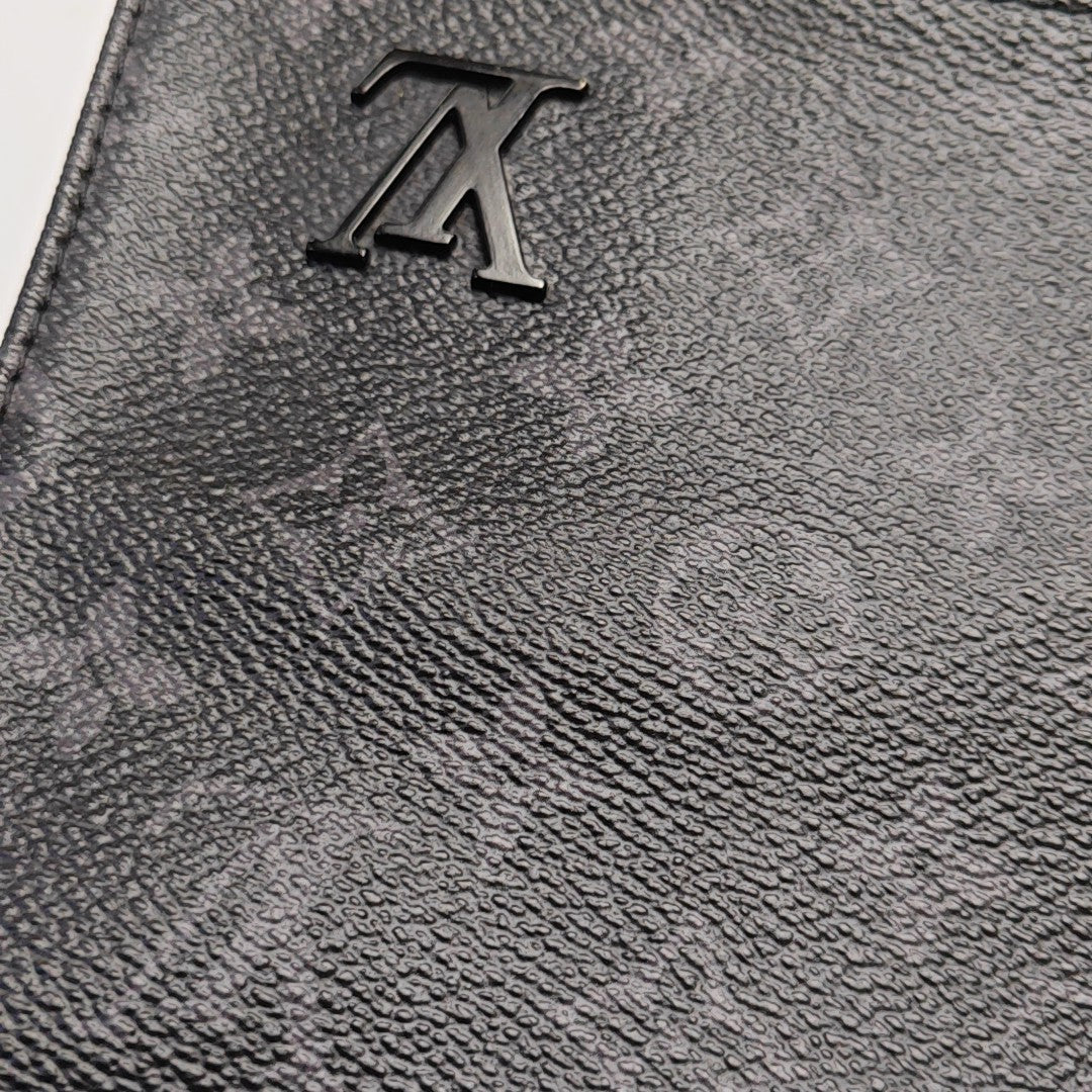 DISTRICT MM Monogram Coated Canvas Black