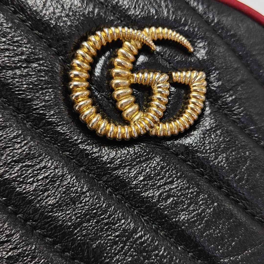 GG Marmont Mini Quilted Calfskin Black