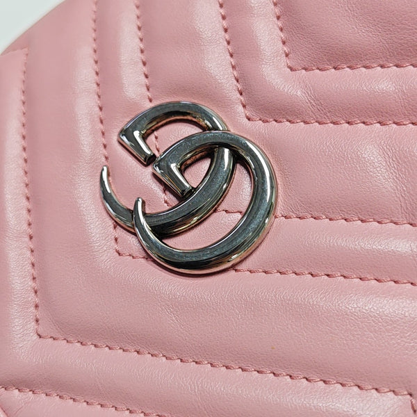 GG Marmont Mini Quilted Calfskin Pink