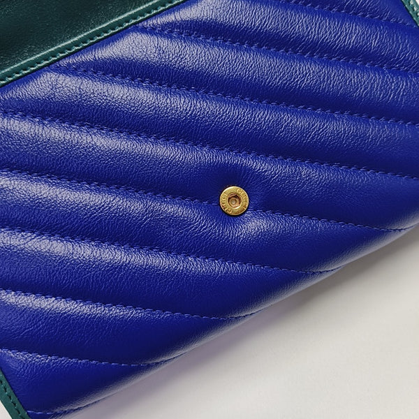 GG Marmont Mini Quilted Calfskin Blue