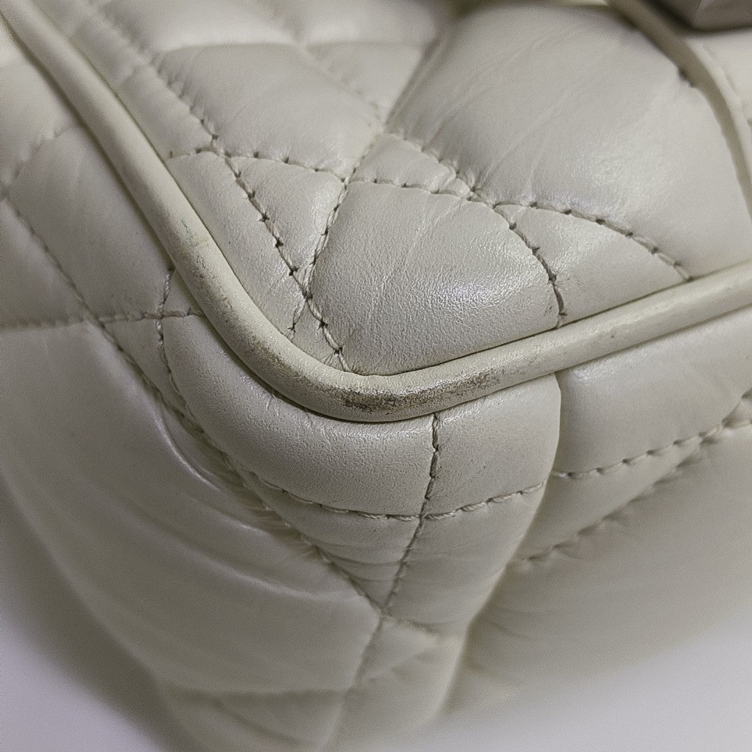 Diorcamp Small Cannage Calfskin White