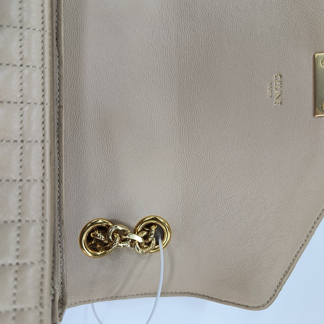 C Medium Quilted Calfskin Beige