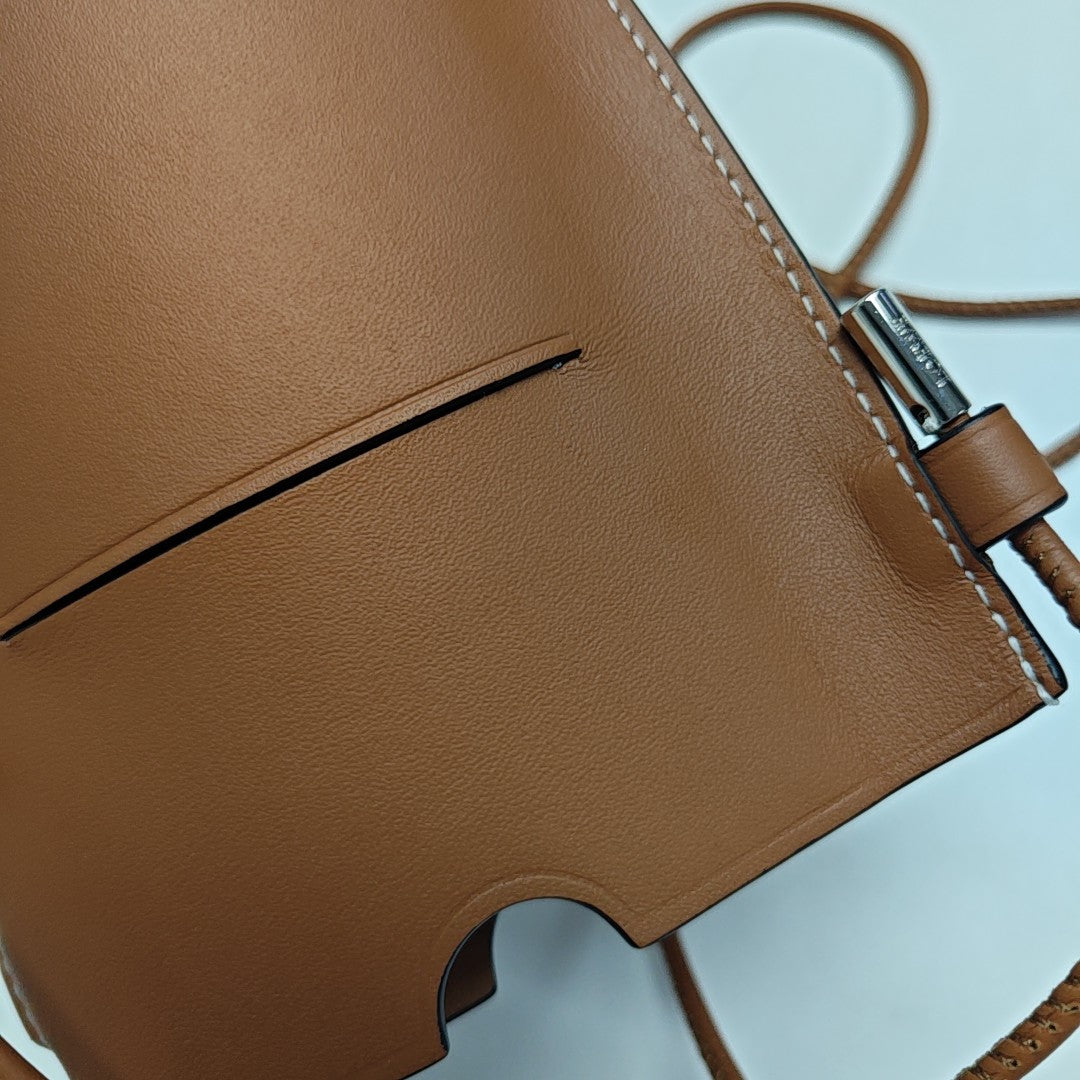 Calfskin Shoulder Bag Brown