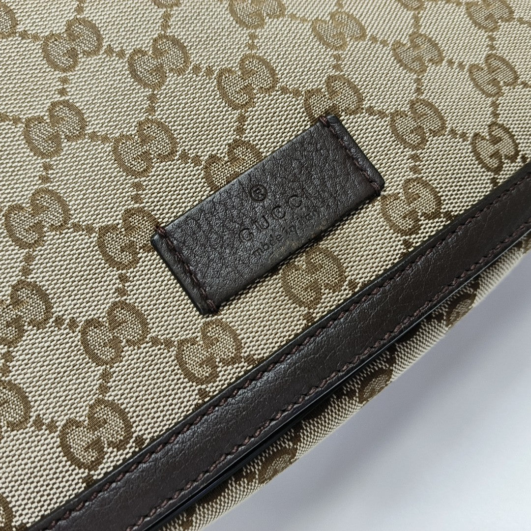 Monogram Canvas Shoulder Bag Brown