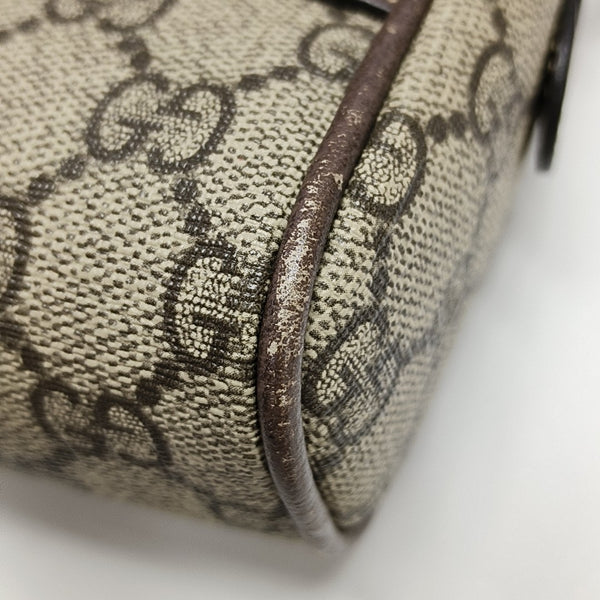 Ophidia Small Monogram Coated Canvas Beige