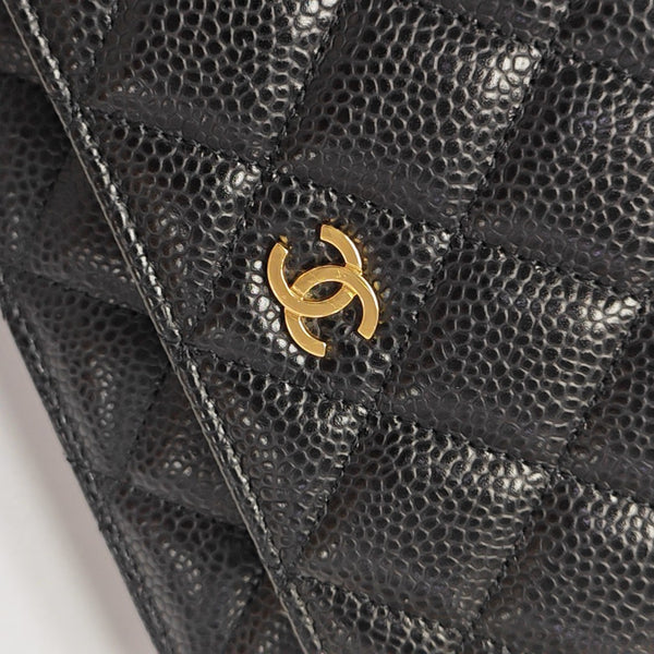 WOC Quilted Grained Calfskin Black