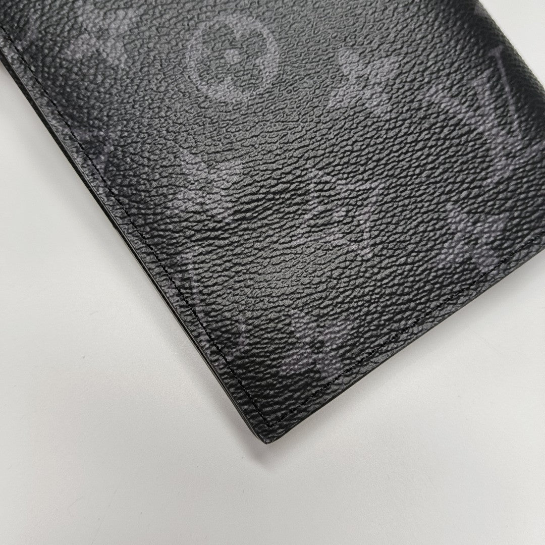 Monogram Coated Canvas Card Holder Gray