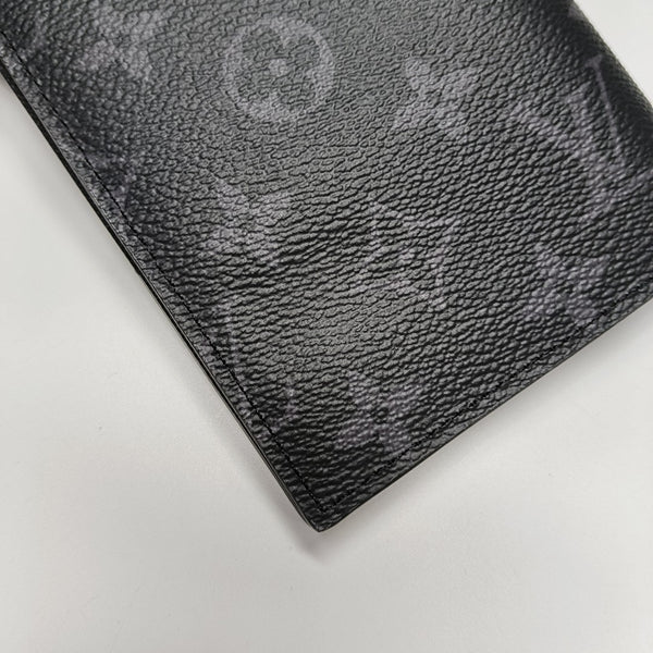 Monogram Coated Canvas Card Holder Gray