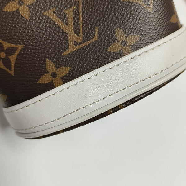 BUCKET Nano Monogram Coated Canvas Brown