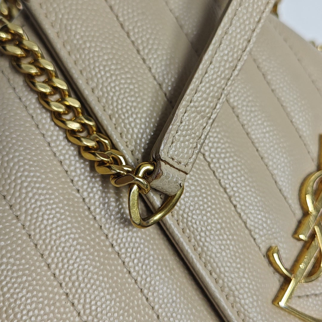 MONOGRAM WOC Chevron Calfskin Beige