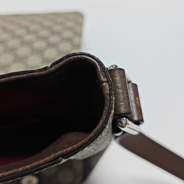 Monogram Coated Canvas Shoulder Bag Brown