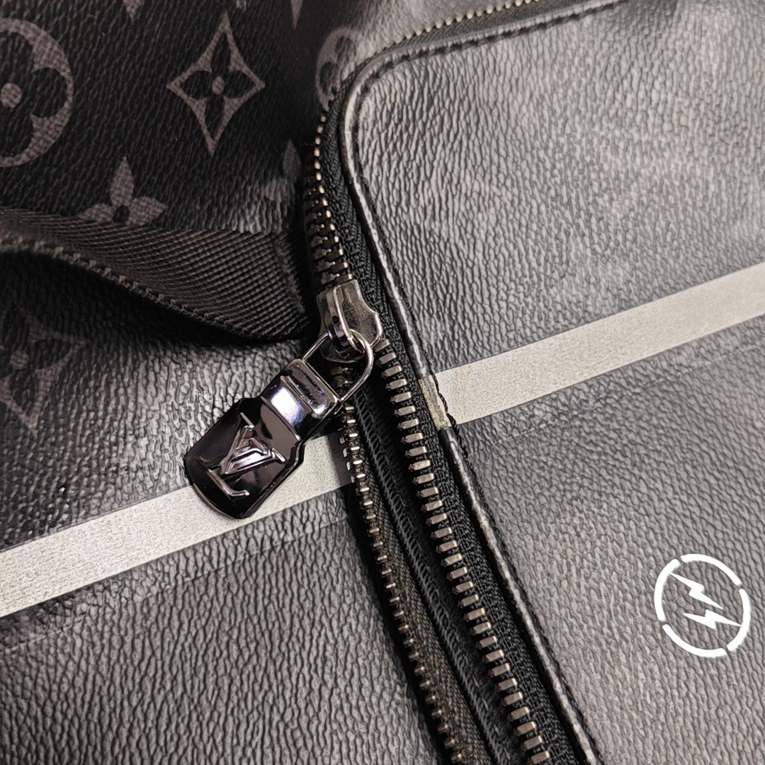 Coated Canvas Backpack Black