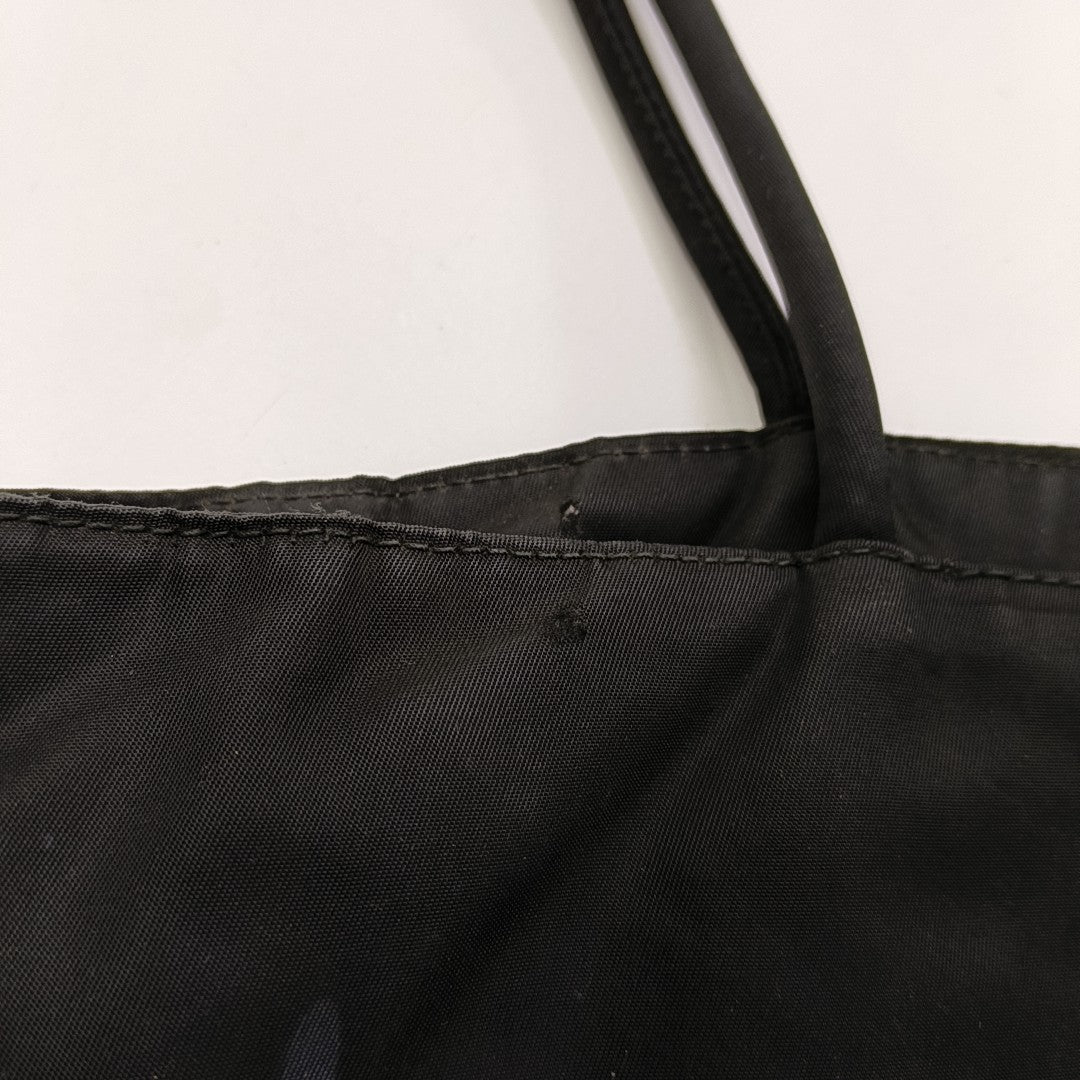 Nylon Top Handle Bag Black