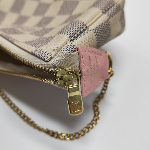 ACCESSOIRES Mini Damier Azur Coated Canvas White