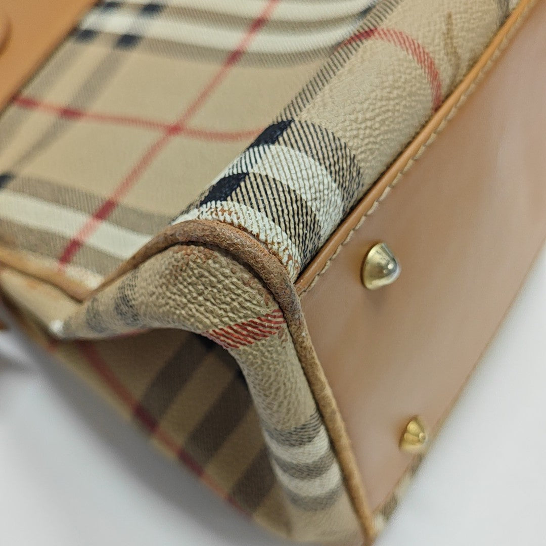 Coated Canvas Shoulder Bag Beige