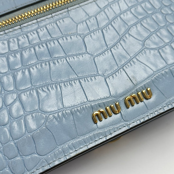 Calfskin Shoulder Bag Blue