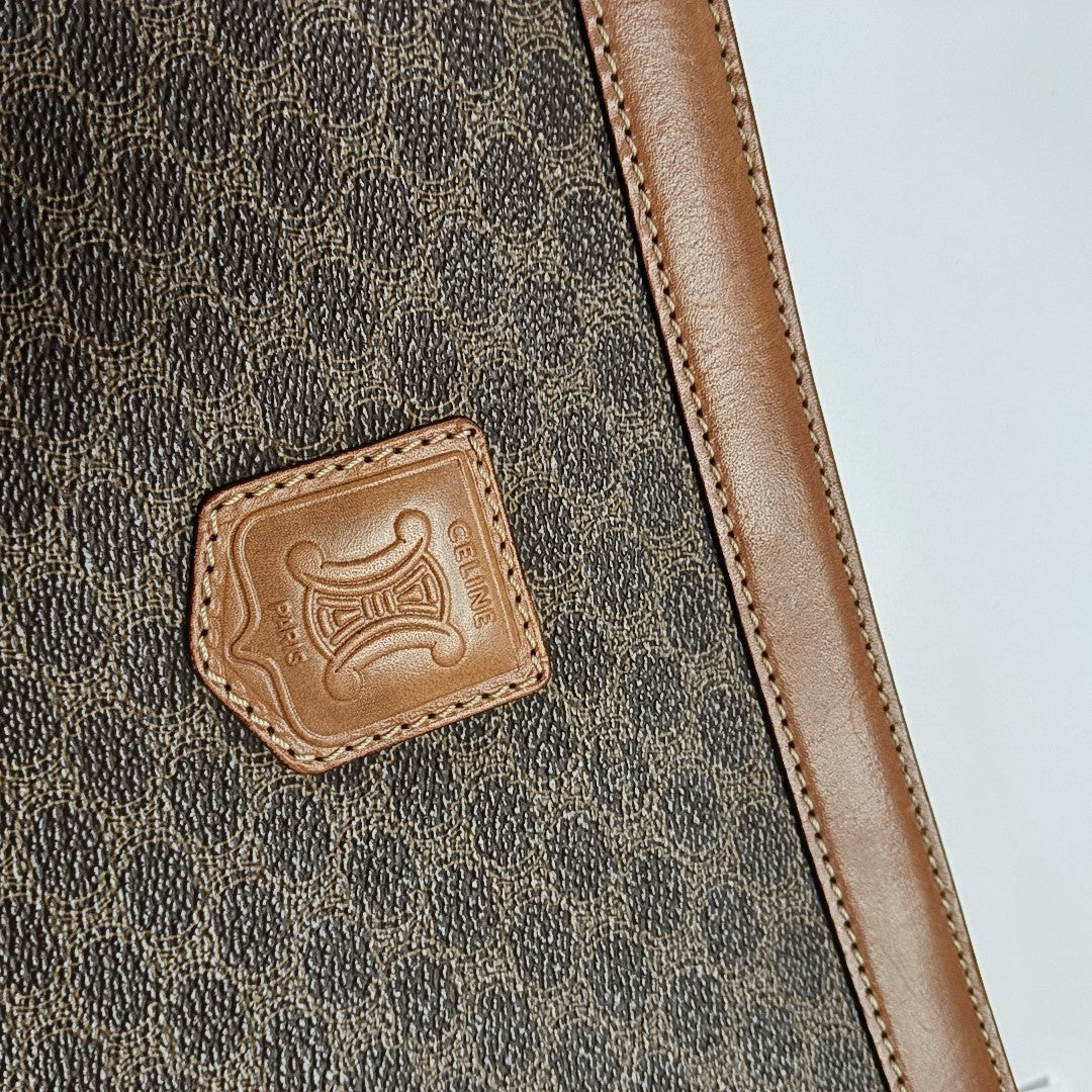 MACADAM CLUTCHES Coated Canvas Brown