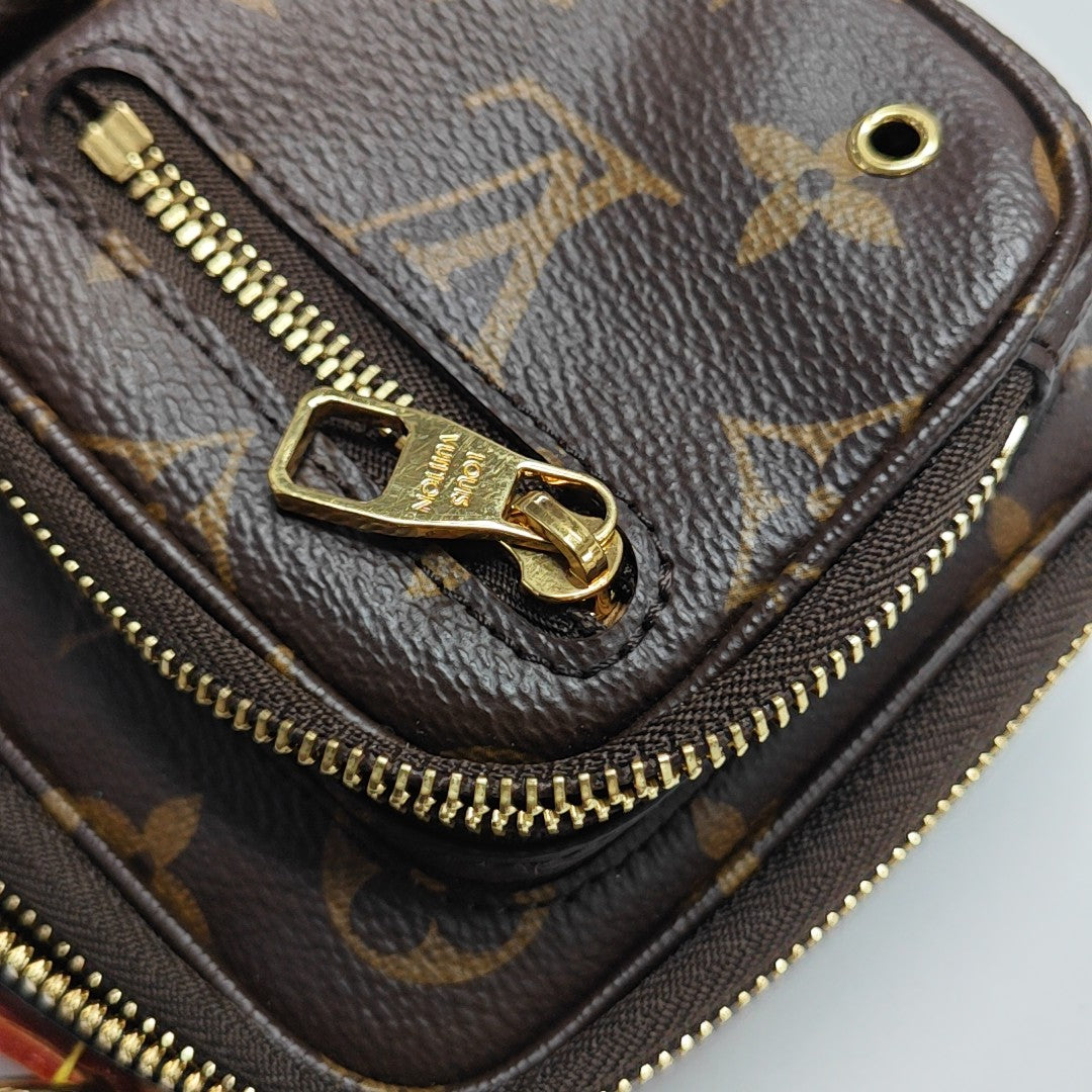 UTILITY Monogram Coated Canvas Brown
