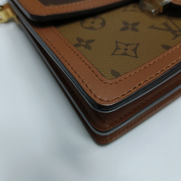 DAUPHINE MM Monogram Coated Canvas Brown