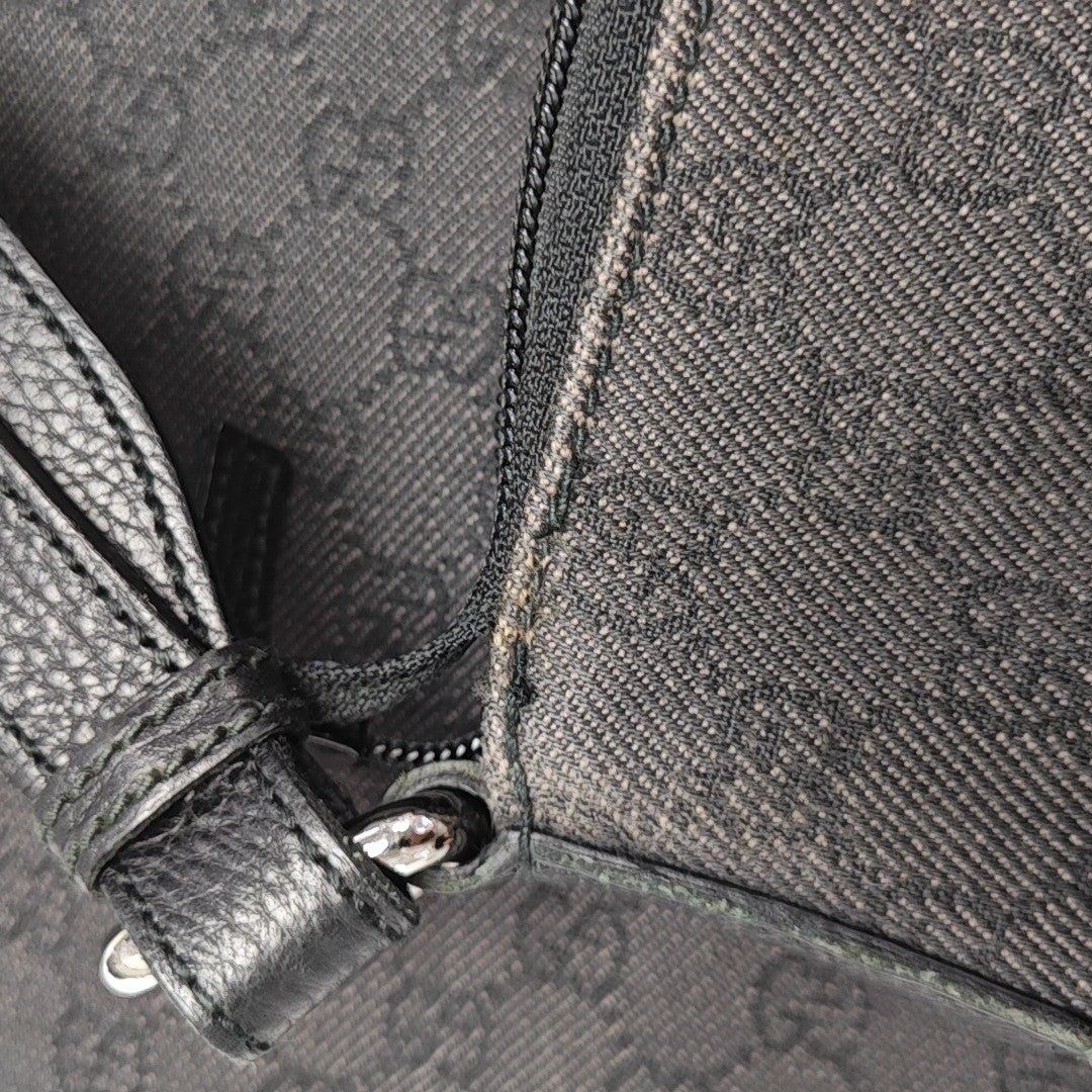 Monogram Canvas Shoulder Bag Black