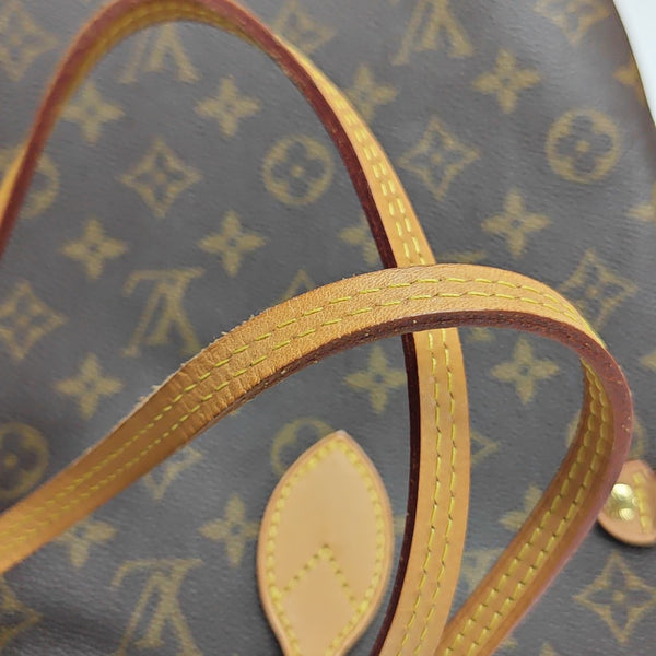 NEVERFULL MM Monogram Coated Canvas Brown
