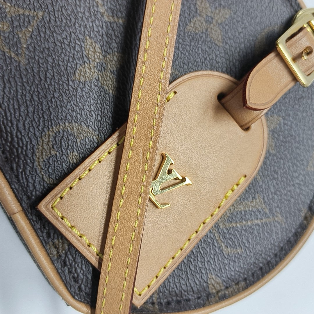 BOITE CHAPEAU Mini Monogram Coated Canvas Brown