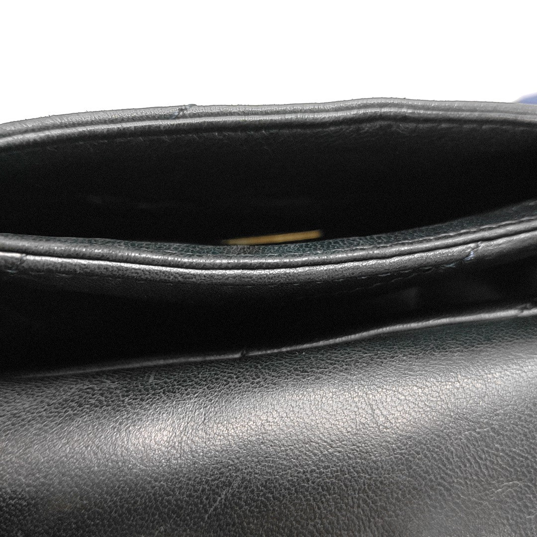 Quilted Lambskin Bucket Bag Black