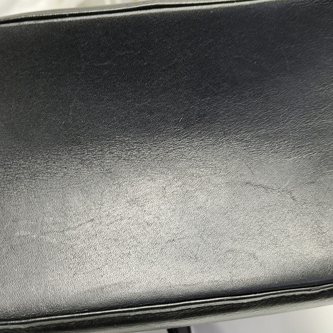 Calfskin Top Handle Bag Black